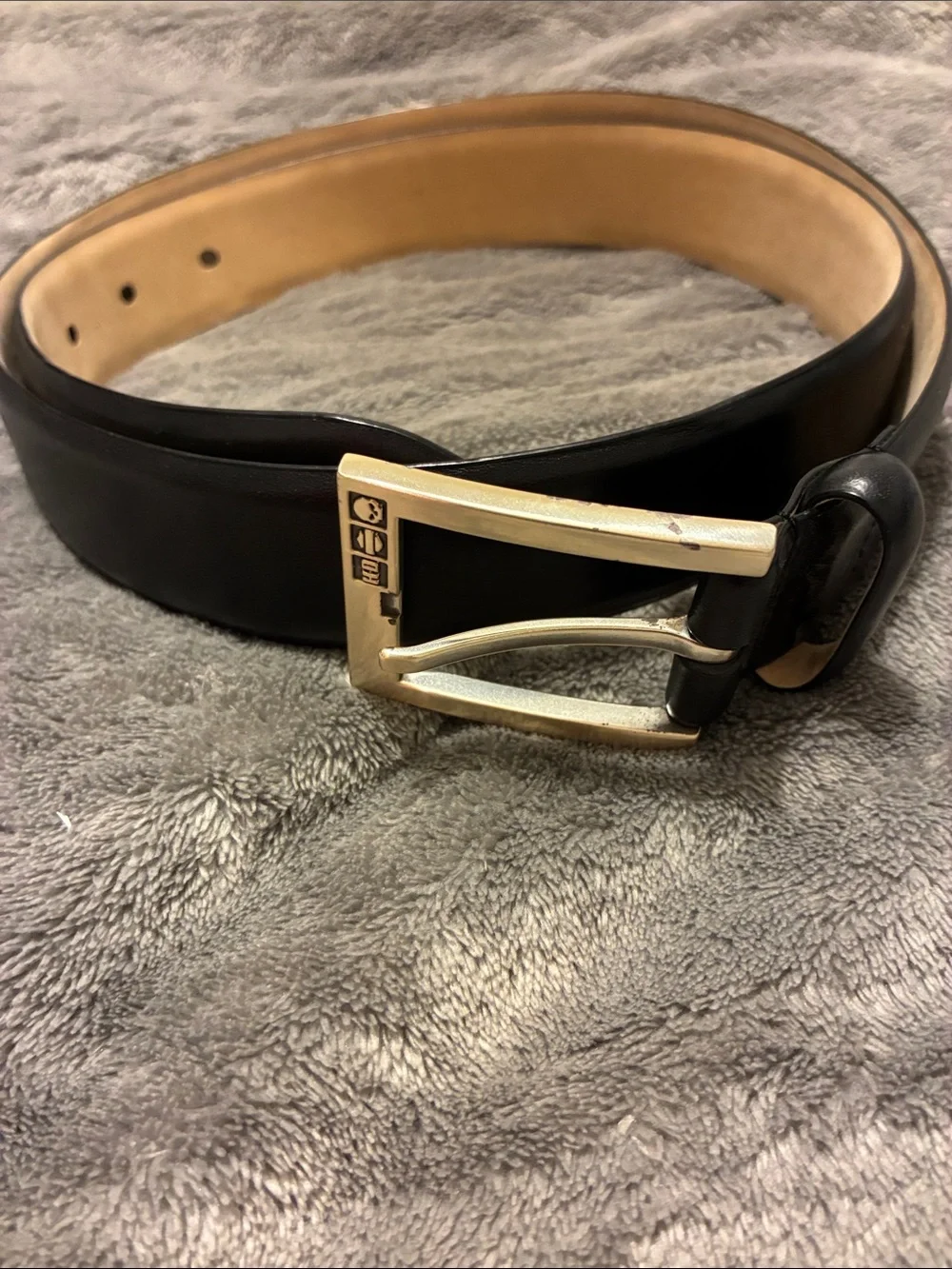 Harley-Davidson Black Leather belt with Silver Buckle & Logo Accents